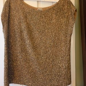 Haute Hippie gold sequin top